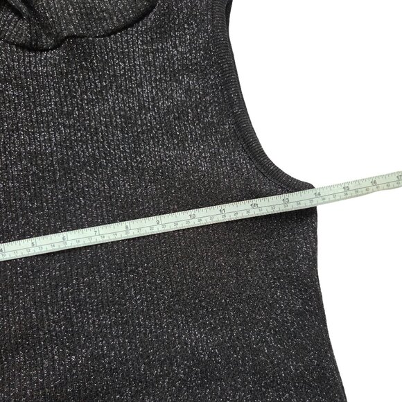 Wet Seal Vintage Y2K Fitted Turtleneck Sleeveless Sweater Top Black Women Medium - Picture 7 of 7